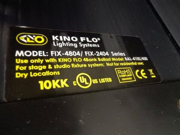 Kino Flo Lighting System FIX - 4804, FIX - 2404 Series 4-Bank Light