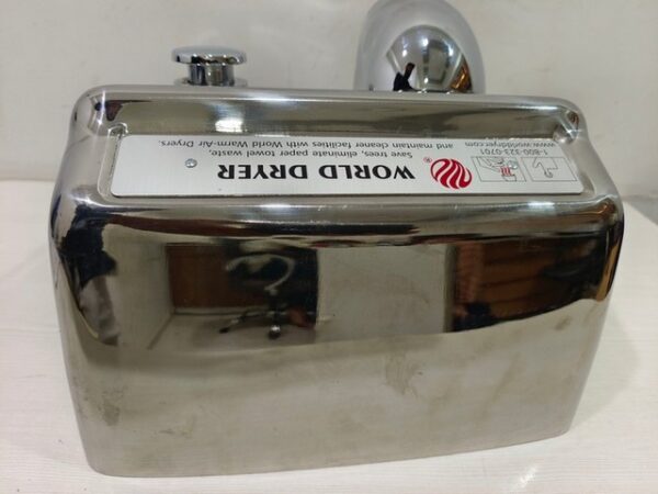 World Dryer DA5-972 AU BRIGHT SS Hand Dryer Push Button Finish - Image 7