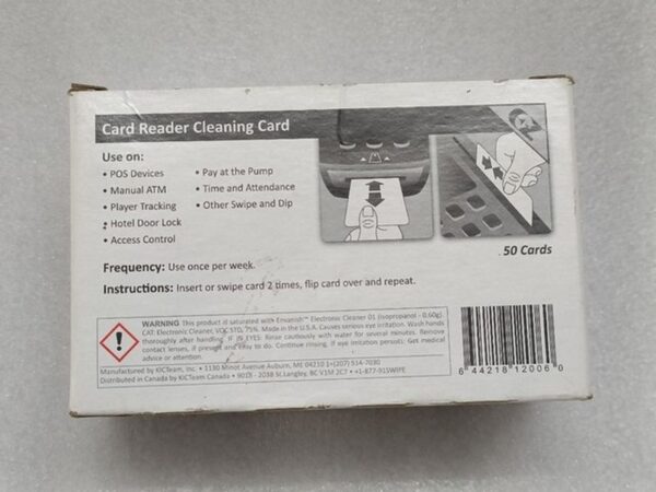KICTeam Card Reader Cleaning Cards, CR80, K2-H80B50 -50 Cards - Image 3