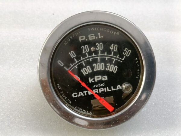 Caterpillar 4W510 CAT Dual Pressure Gauge 50PSI 300kPa Manometer 3375718 0505216