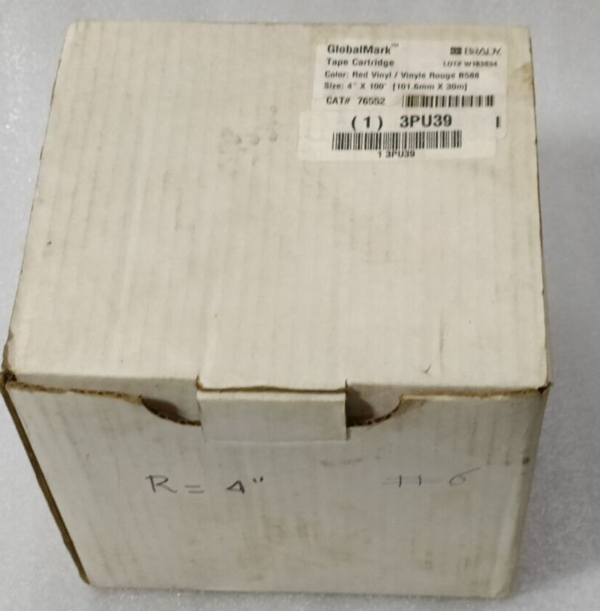Brady 76552 4 Inch x 100 Foot Red Vinyl Label B588 GLOBALMARK