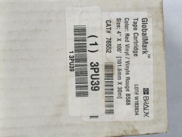 Brady 76552 4 Inch x 100 Foot Red Vinyl Label B588 GLOBALMARK - Image 3