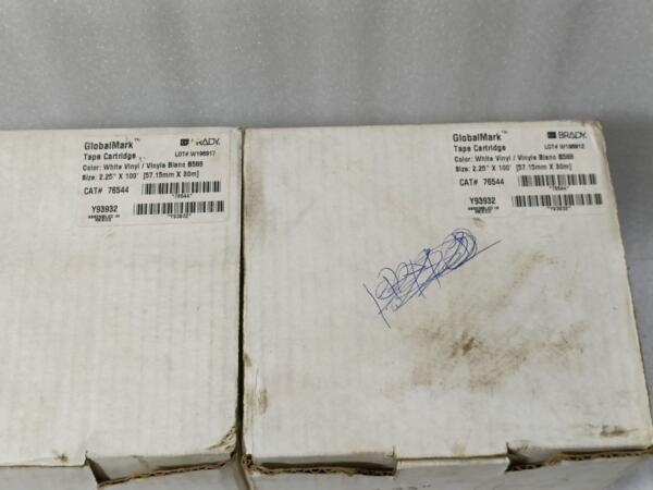New Brady GlobalMark White 2.25 x 100 Vinyl Label Tape Cartridge B588 76544 Y9 - Image 8