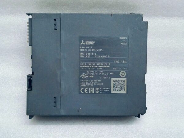 Mitsubishi Q03UDVCPU PLC CPU Unit Q-Series 0.58A 5VDC 27177 - Image 3