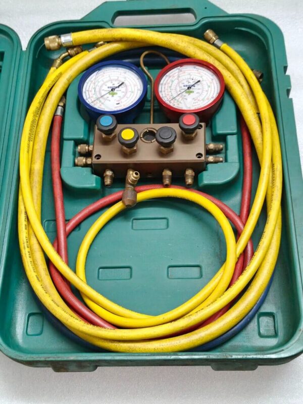 Refco SM4 BM4 M4 M4-DELUXE-DS-R407C 4 Valve Manifold w/ Hoses PETI