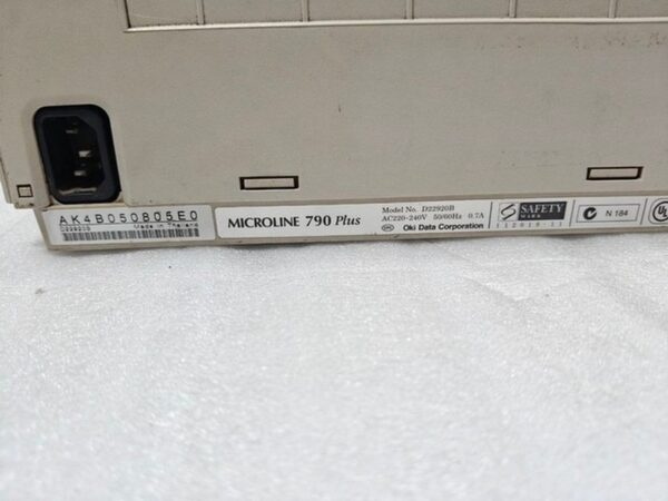 OKI Microline 790 Plus 24 Pin Dot Matrix Printer #3 AC 240V AK4B050805E0 - Image 3