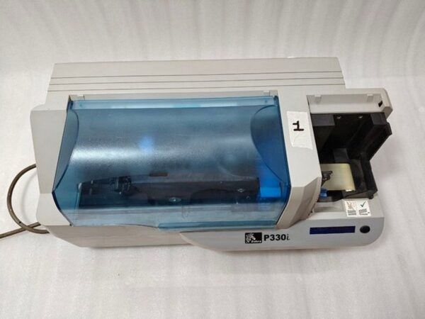 #1 Zebra P330I High Speed Single Side ID Card Color Thermal Printer Power Tested