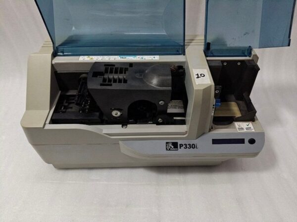 #10 Zebra P330I High Speed Single Side ID Card Color Thermal Printer Power Tested