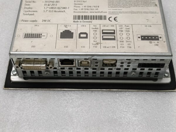 BECKHOFF PANEL CP6907 0001 0000 TOUCH SCREEN 5.7" LEO - Image 4