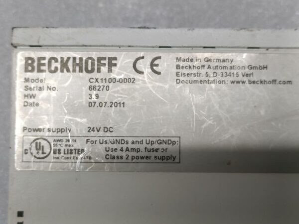 Beckhoff CX1100-0002 Power supply units and I/O interfaces for CX1010/CX1020 - Image 5