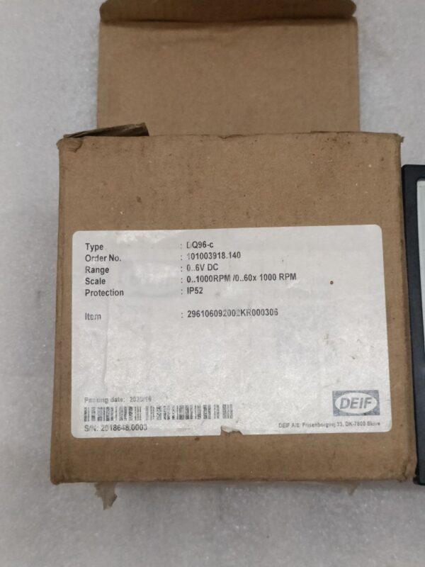 DEIF DQ96 C 0-6VDC METER 0-1000 kw IP52 - Image 3