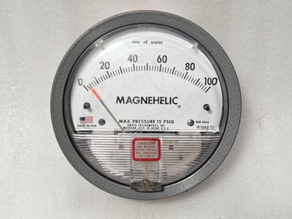 Dwyer GSI 191822 Magnehelic Pressure Gauge 0-100MM Water MAX PRESSURE 15 PSIG - Image 4