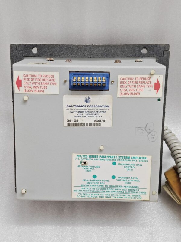 GAI-Tronics 701-302 Handset/Speaker Telecom Amplifier #12 - Image 3