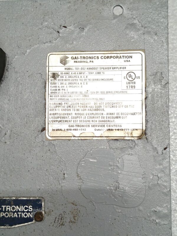 GAI-Tronics 701-302 Handset/Speaker Telecom Amplifier #18 - Image 4