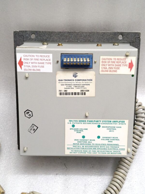 GAI-Tronics 701-302 Handset/Speaker Telecom Amplifier #23 - Image 7