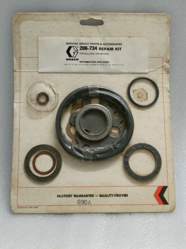 Graco 206-734, Repair kit for Bulldog air motor - some part missing