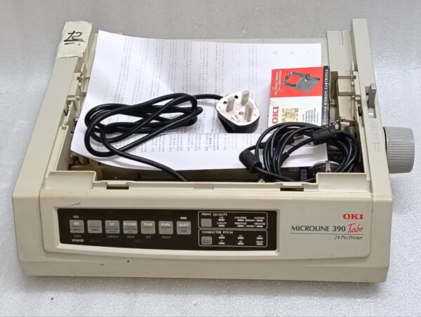 Oki MICROLINE 390 TURBO 24 pin Standard Dot Matrix Printer 220V #12 - Image 2
