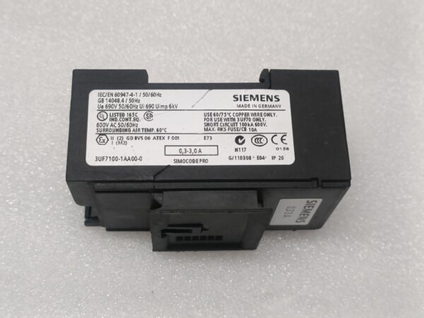 Siemens 3UF7100-1AA00-0 Current Measuring Module Simocode Pro,0.33A - Image 2