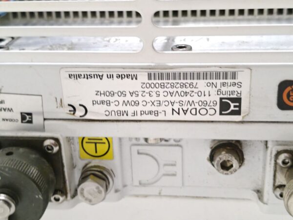 Codan 6760 W/S AC/EX C 60W L Band IF C Band MBUC. Made in Australia 16594-1 - Image 7