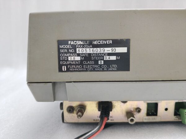 FURUNO SHIP FASCIMILE RECEIVER DFAX FAX-208A TESTED INPUT 12 VDC 80516039 - Image 9