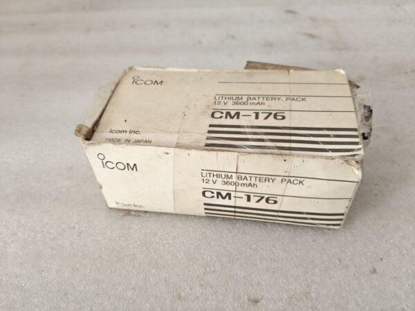 Icom CM - 176 LITH. 12V 3600mAh 44Wh LITHIUM BATTERY 00403 Made In Japan - Image 2