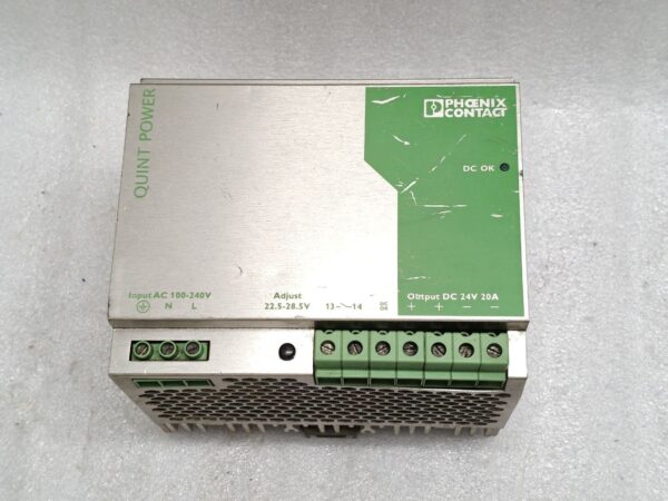 Phoenix Contact QUINT-PS-100-240AC/24DC/20 Power Supply Unit - Gray (2938620) - Image 2