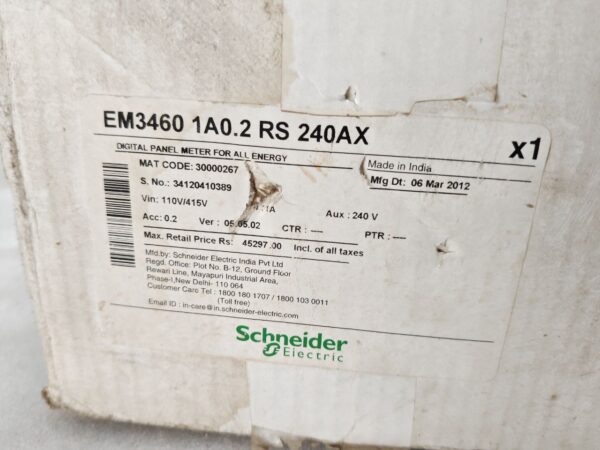 SCHNEIDER EM3460 1A0.2 RS 240AX Conzerv Smart Demand Controller Version - Image 6
