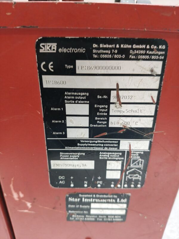 Sika electronic TP18600 dt temperature calibrator TPI18600 0 TO 600 C 9807032 - Image 5