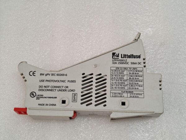 Littelfuse LFPXV0001Z Photovoltaic Fuse Holder 32A 1500VDC 50kA DC IEC 60269-6 11:46 - Image 6