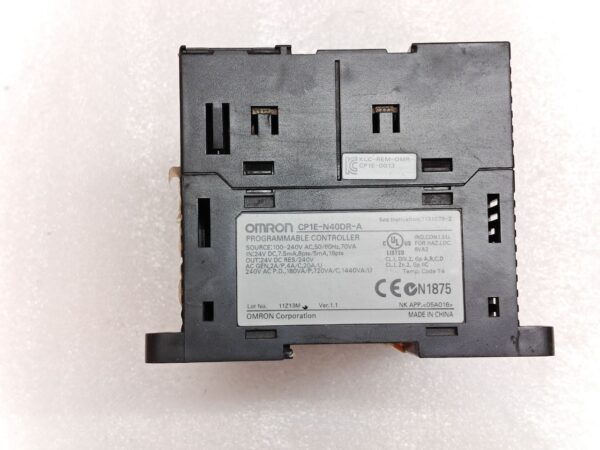 OMRON CP1E N40DR A PLC CPU MODULE PROGRAMMABLE CONTROLLER LOT NO 11Z13M 12:52 - Image 7