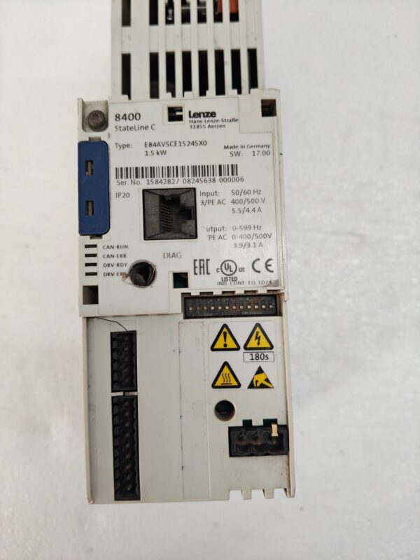 LENZE INVERTER #1 E84AVSCE1524SX0 8400 STATELINE C 1.5KW 50/60 HZ IP20 13:04 - Image 12