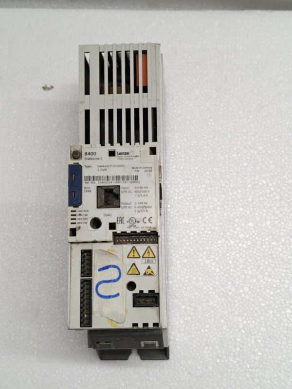 LENZE INVERTER #2 E84AVSCE2224SX0 8400 STATELINE C 2.2KW 50/60 HZ IP20 1848 13:22 - Image 8