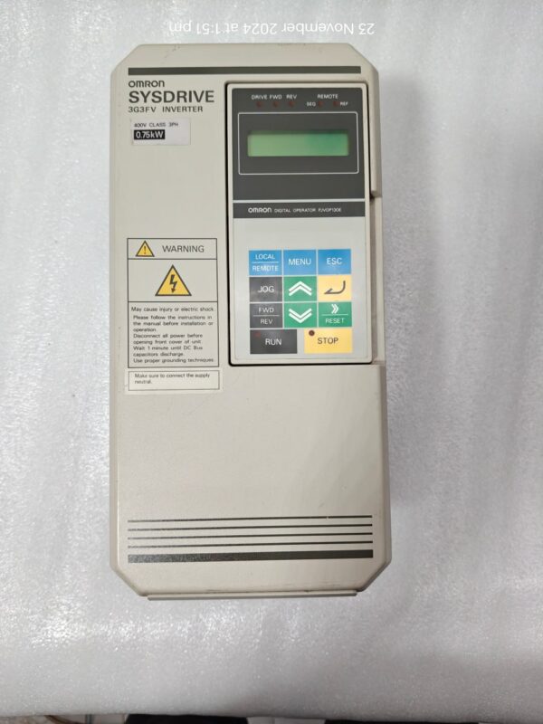OMRON 3G3FV-A4004-E SYSDRIVE INVERTER 400V CLASS 3PH 0.75 KW 10:47