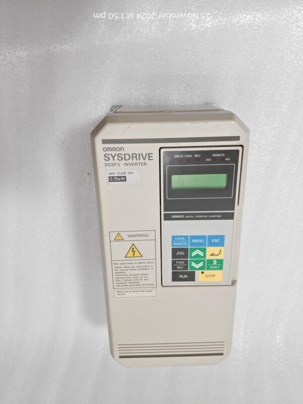 OMRON 3G3FV-A4004-E SYSDRIVE INVERTER 400V CLASS 3PH 0.75 KW 10:47 - Image 8