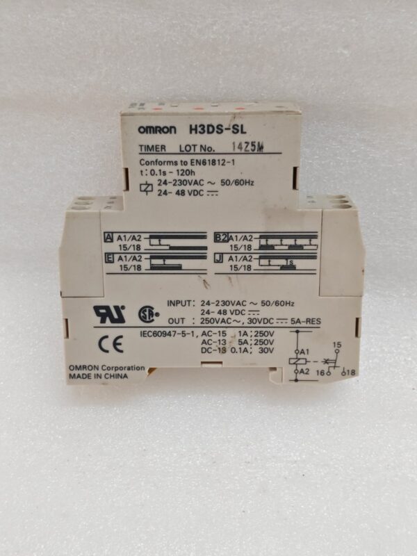 OMRON H3DS-SL TIMER INPUT 24-230 VAC 50/60 HZ 24-48 VDC 5A 10:19 - Image 4