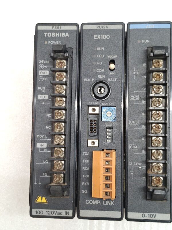 TOSHIBA NINE SLOT EX10*UBA2 POWER RACK BACKPLANE WITH 8 MODULES AS IS (UNTESTED) 10:45 - Image 4