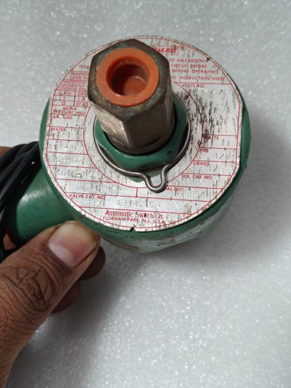 ASCO SOLENOID VALVE  83 14 C 15  1/4 PIPE WATER 23 A R 45 VOLT 480 TO 60 11:44 - Image 8