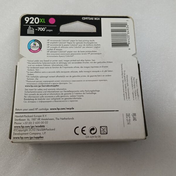 HP RIBBON 920 XL OFFICE JET MARGENTA HIGH YIELD ORIGINAL INK CARTRIDGE - Image 11