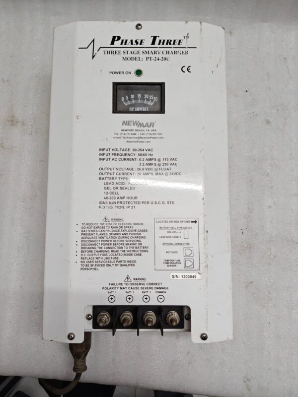 NEWMAR PT 24 20U THREE STAGE SMART CHARGER BATTERY CHARGER 20A 12:51