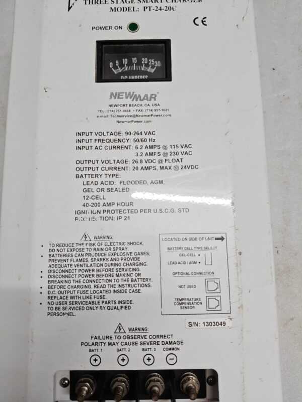 NEWMAR PT 24 20U THREE STAGE SMART CHARGER BATTERY CHARGER 20A 12:51 - Image 19