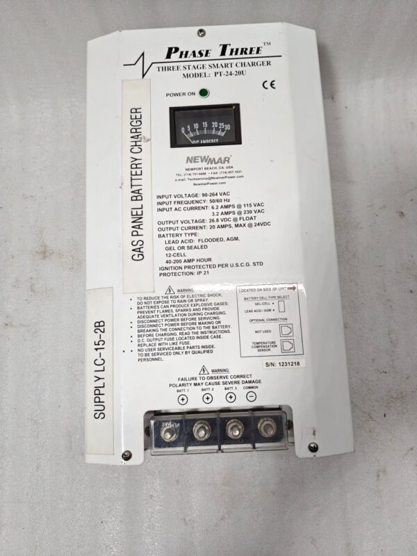 NEWMAR PT 24 20U THREE STAGE SMART CHARGER BATTERY CHARGER 20A 12:51 - Image 5