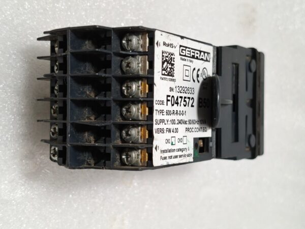 PID TEMPERATURE CONTROLLER GEFRAN 600 R R 0 0 1 F047572 100-240VAC/DC 13292633 12:26 - Image 4