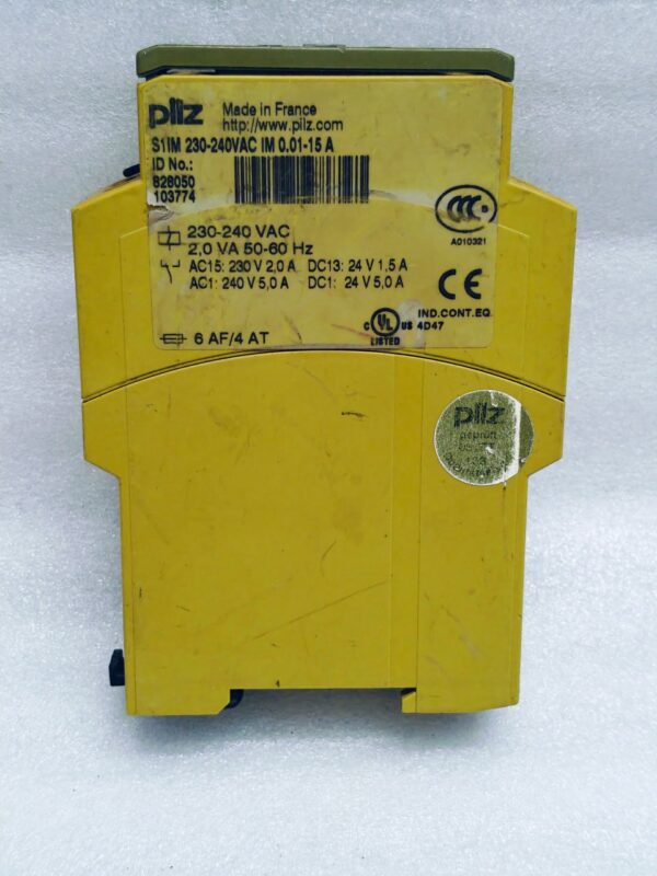 PILZ S1IM 230-240VAC IM 0.01-15 A I ID NO:  828050  103774  RELAY FRANCE 10:41 - Image 7