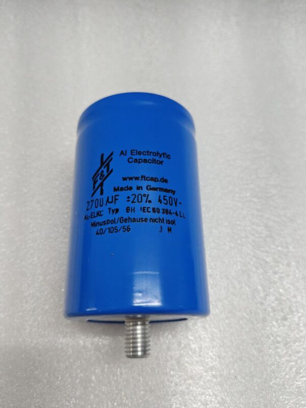 F & T AI ELECTROLYTIC CAPACITOR GERMANY 2700 UF 450V 6H IEC 60 384 4LL 12:26