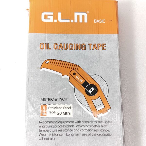 G L M  BASIC TAPE 20 METTER OIL GAUGING TAPE MARINE INDUSTRY OIL TANK MEASUREMENT SS 13:04