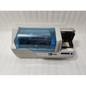 Zebra P330i Single-Sided ID Card Printer | High-Speed Color Retransfer | P330I w/ Ribbon & Power Supply  #1