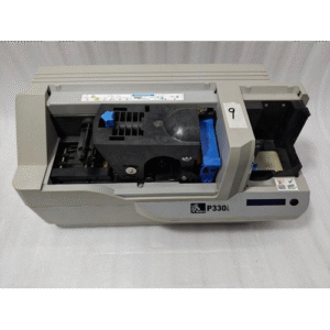 Zebra P330i Single-Sided ID Card Printer | High-Speed Color Retransfer | P330I w/ Ribbon & Power Supply  #9