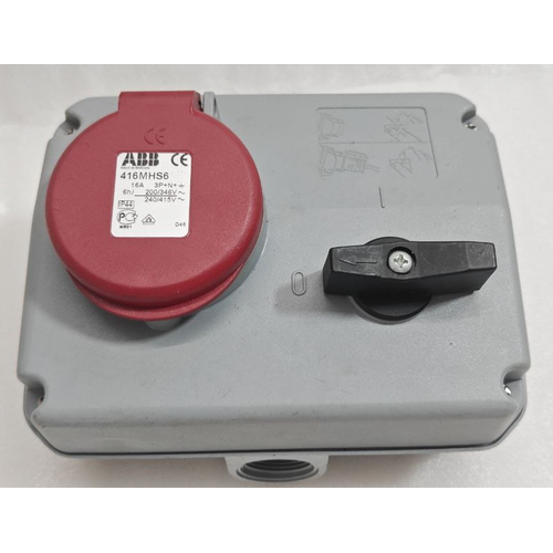 ABB 416MHS6 SOCKET OUTLET SWITCH 2CMA167818R1000 3P+N+ IP44 (1)