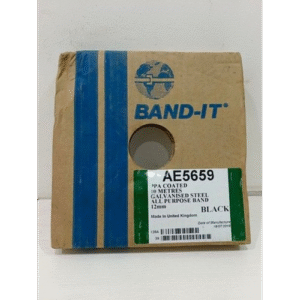 BAND-IT AE5659 12mm x 10 Meter All-Purpose Stainless Steel Clamp Band, 10M Roll