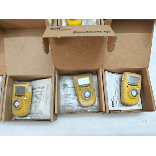 BW GASALERTCLIP EXTREME SINGLE GAS DETECTOR GA24XT-H HONEYWELL LOT OF 10 (5)